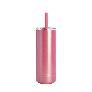 Copo Térmico Slim Cup 600ml Rosa Cristal PACCO