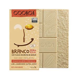 Chocolate Branco Zero Açúcar 75g Cookoa