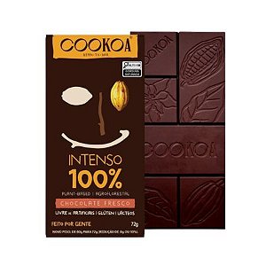 Chocolate 100% Intenso 72g Cookoa