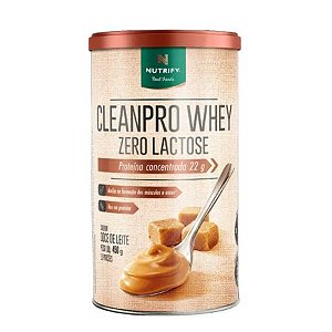 CleanPro Whey Zero Lactose Sabor Doce de Leite 450g Nutrify