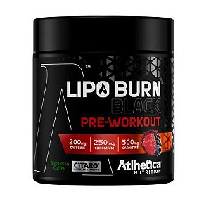 Lipo Burn Black Pre-Workout 200g Frutas Vermelhas Atlhetica Nutrition