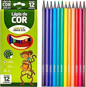 LAPIS DE COR 12 CORES ECO LEO&LEO