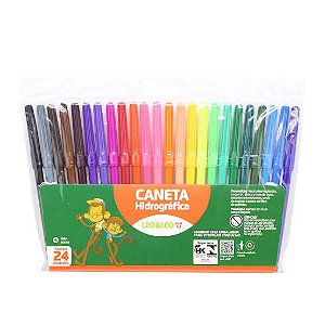 CANETA HIDROCOR 24 CORES LEO&LEO