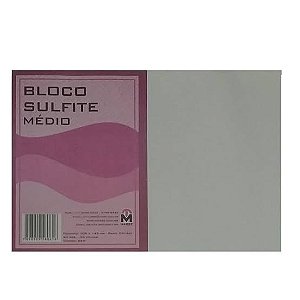BLOCO SULFITE MEDIO 105X145MM C/ 50 FOLHAS MARSE