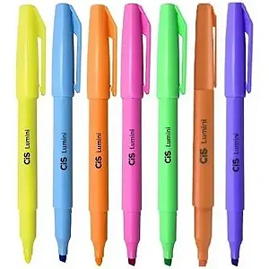 CANETA MARCA TEXTO LUMINI NEON CIS
