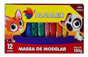 MASSINHA DE MODELAR 12 CORES ALCALEX