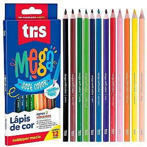LAPIS DE COR  12 CORES MEGA SOFT TRIS