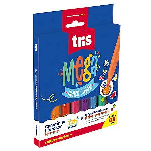 CANETA HIDROCOR 08 CORES MEGA SOFT FRUITS TRIS