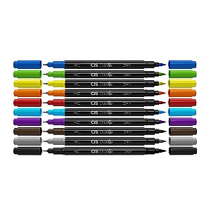 CANETA PONTA DUPLA 0.4 / BRUSH CIS