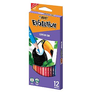 LAPIS DE COR 12 CORES EVOLUTION BIC