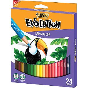 LAPIS DE COR 24 CORES EVOLUTION BIC