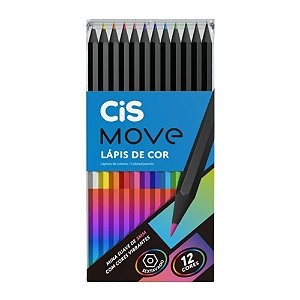LÁPIS DE COR 12 CORES MOVE CIS
