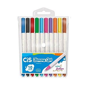 CANETA GEL JIMMY 10 CORES FASHION 1.0 CIS
