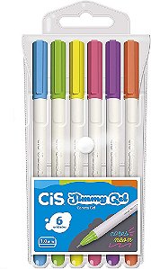 CANETA GEL JIMMY 6 CORES NEON 1.0 CIS