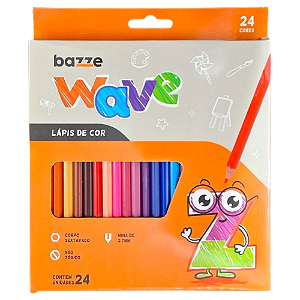 LÁPIS DE COR 24 CORES WAVE BAZZE