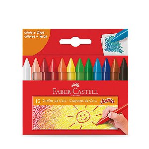 GIZ DE CERA 12 CORES JUMBO FABER CASTELL