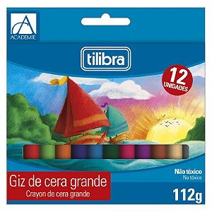 GIZ DE CERA 12 CORES JUMBO TILIBRA