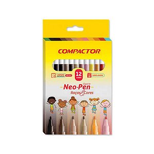 CANETA HIDROCOR 12 CORES DE PELE NEOPEN COMPACTOR