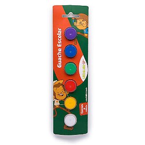 TINTA GUACHE 06 CORES LEO&LEO