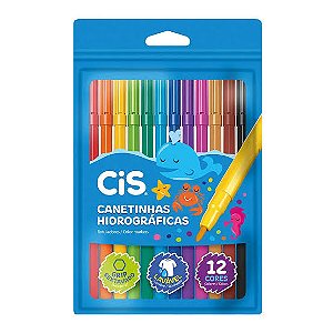 CANETA HIDROCOR 12 CORES CIS