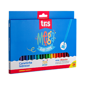 CANETA HIDROCOR 24 CORES MEGA SOFT TRIS