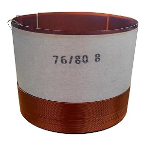Kit 5 Bobinas 76/80 8 Ohms 60x20 P/ Reparo De Alto Falante