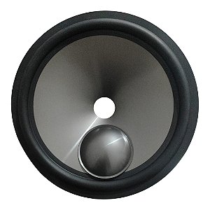 Cone Para Alto Falante Cinza Liso 12 Polegadas