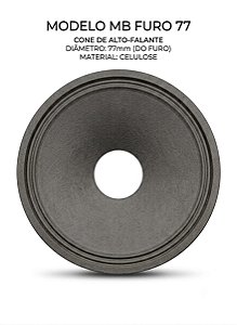 Cone Para Alto Falante 12 Polegadas Modelo MB Furo 77