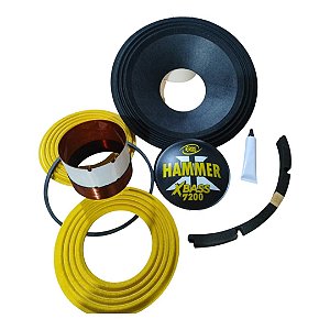 Kit Reparo Alto Falante Woofer Hammer Xbass 7200 12 Polegadas