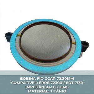 Reparo Driver Compatível Eros Etd 72300 Etd 7130 N 8 Ohms