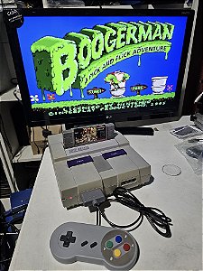 Super Nintendo 1 controle 1 jogo paralelo e cabos