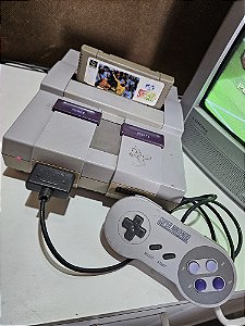 Super Nintendo 1 controle 1 jogo paralelo e cabos