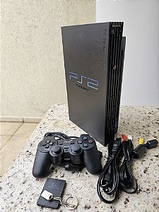 PS2 Fat sem leitor OPL 64gb com 31 jogos 1 controle e cabos