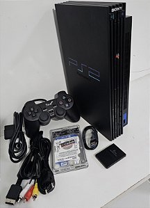 PS2 Fat sem leitor OPL 500gb com 250 jogos 1 controle e cabos