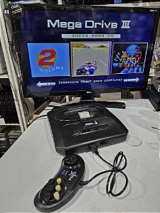 Mega drive 1 controle 1 jogo e cabos