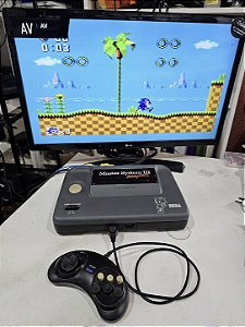 Master system 3 com 1 controle 1 jogo na memória e cabos
