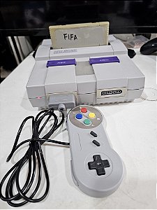 Super Nintendo 1 controle 1 jogo paralelo e cabos