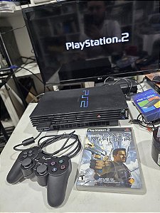 PS2 Fat com leitor 1 jogo 1 controle e cabos