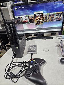 XBOX 360 TUNADO 1 CONTROLE com fio E CABOS HD 1 TERA COM 199 JOGOS