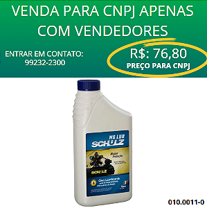 OLEO LUB MINERAL SCHULZ  ( 1 LT) - 200H - PISTAO - MS LUB - 010.0011-0 - SCHULZ