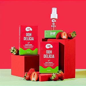 Ooh Delícia Calda Beijável Com Efeito Picante De Sabor De Morango Azedinho 11G