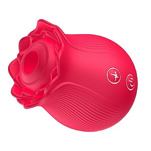 Rosa Estimuladora de Clitóris com Pulsação USB