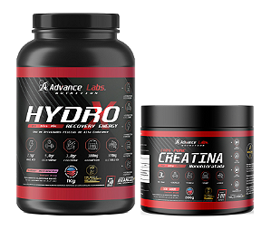 Pure Creatina 100% Monohidratada sem Sabor 300gr + Hydro-X Recovery Energy 1kg Melancia