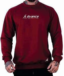Blusa Moletom Masculina Premium cor Bordô Advance Labs