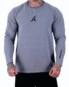 Blusa Moletinho Masculina Premium cor Cinza Logo Advance Oficial
