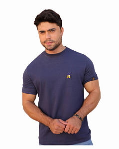 Camiseta Masculina Menegotti Suedine Azul Deep