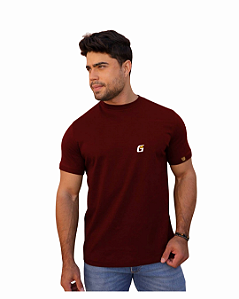 Camiseta Masculina Menegotti Suedine Bordô Wine Divine