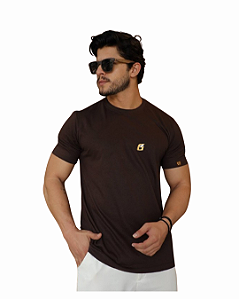 Camiseta Masculina Básica Menegotti Café Noir