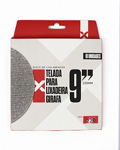 Disco de Lixa Abrasiva Telada p/ Lixadeira Girafa 9" 225mm - Grão 220 (10 unid) EXPERT