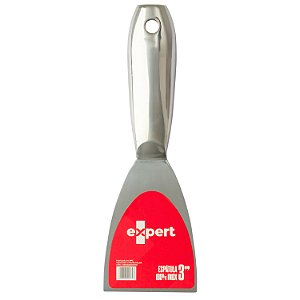 Espátula 100% Inox Pro-Flex 3" Premium EXPERT - Lâmina Flexível para Massa e Reparos